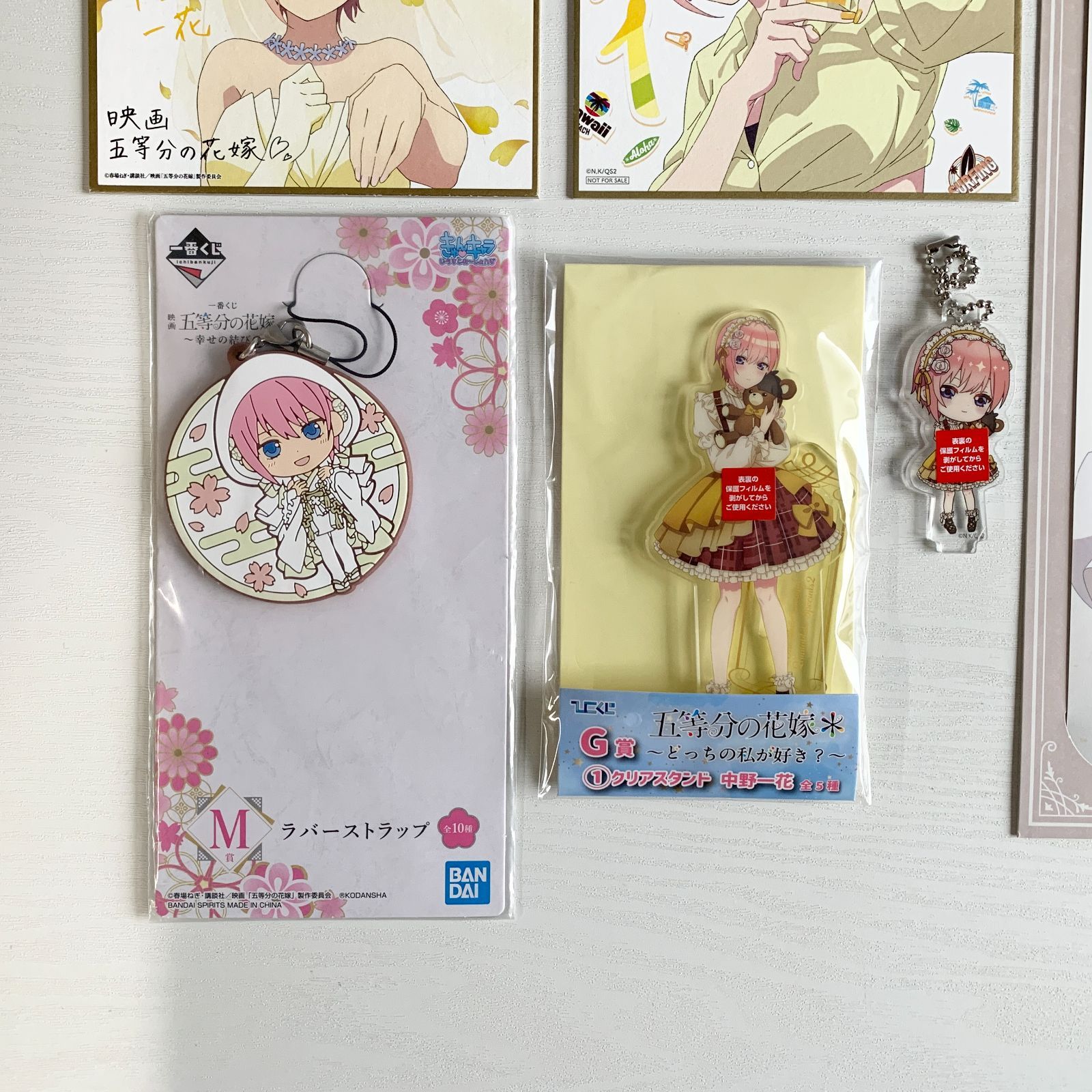 五等分の花嫁 中野一花 グッズセット 色紙 アクスタ ラバスト ひこくじ