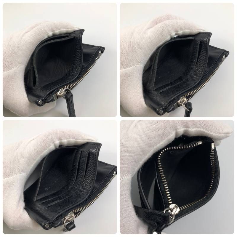 【極美品】メゾンマルジェラ マネークリップ フラグメントケース レザー ブラック 箱付・極美品 メゾンマルジェラ フラグメントケース レザー ブラック