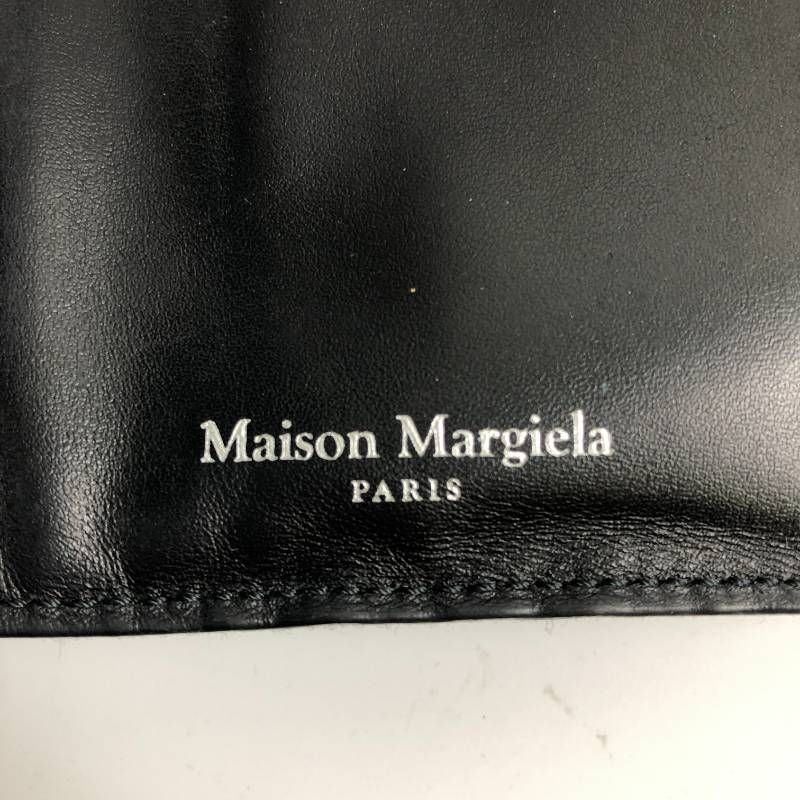 箱付・極美品 メゾンマルジェラ フラグメントケース レザー ブラック