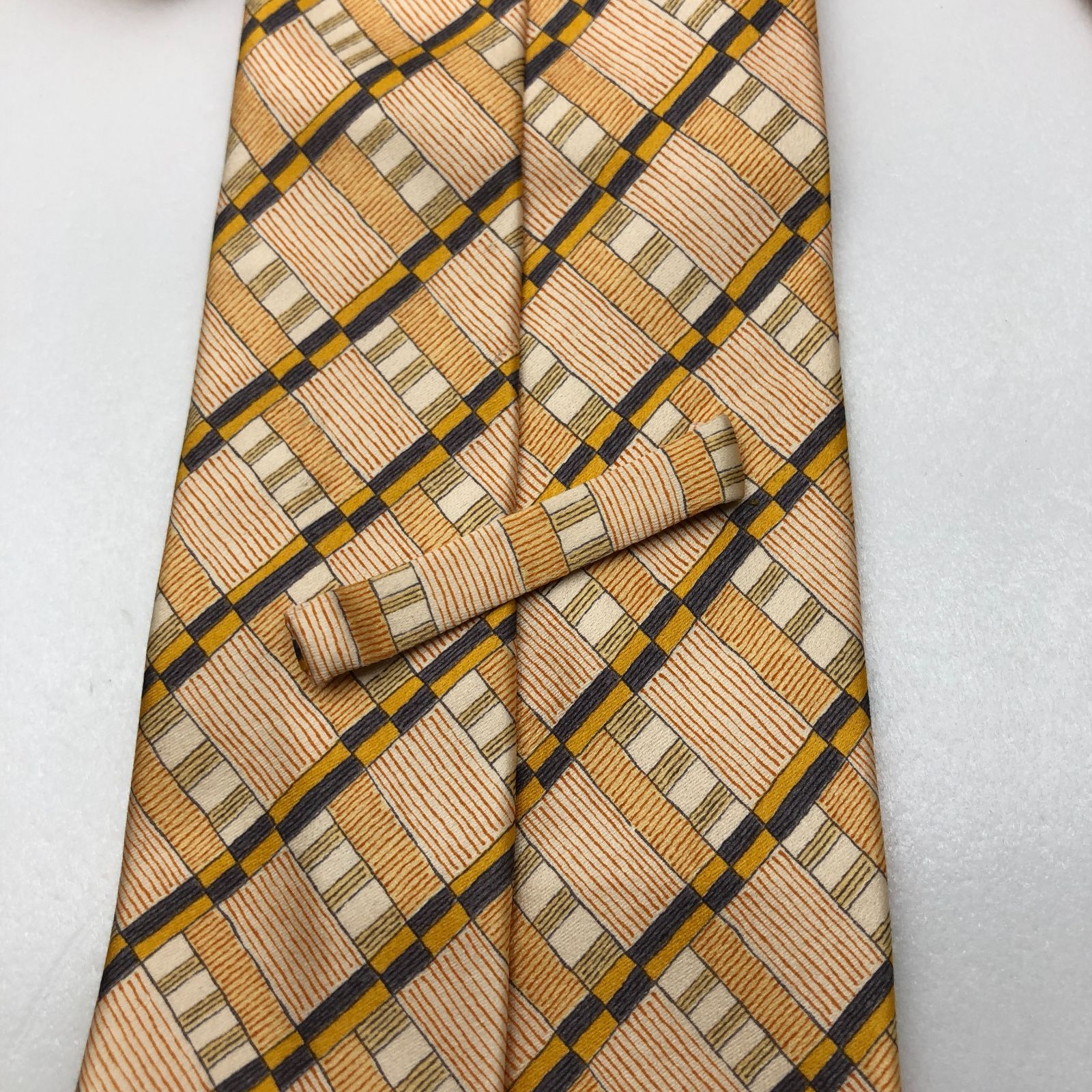 ZILLI ネクタイ シルク 絹 イエロー 黄色 ロゴ金具 ジリー SGSS26-0169