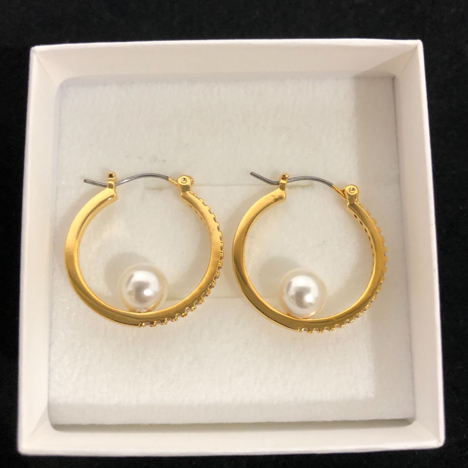 箱あり】JAL限定デザイン STELLAR HOLLYWOOD フープピアス シェル