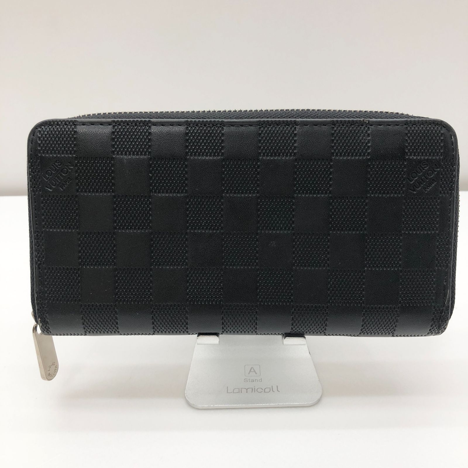 LOUIS VUITTON 長財布 ブラック レザー ダミエ ルイヴィトン SGMT26