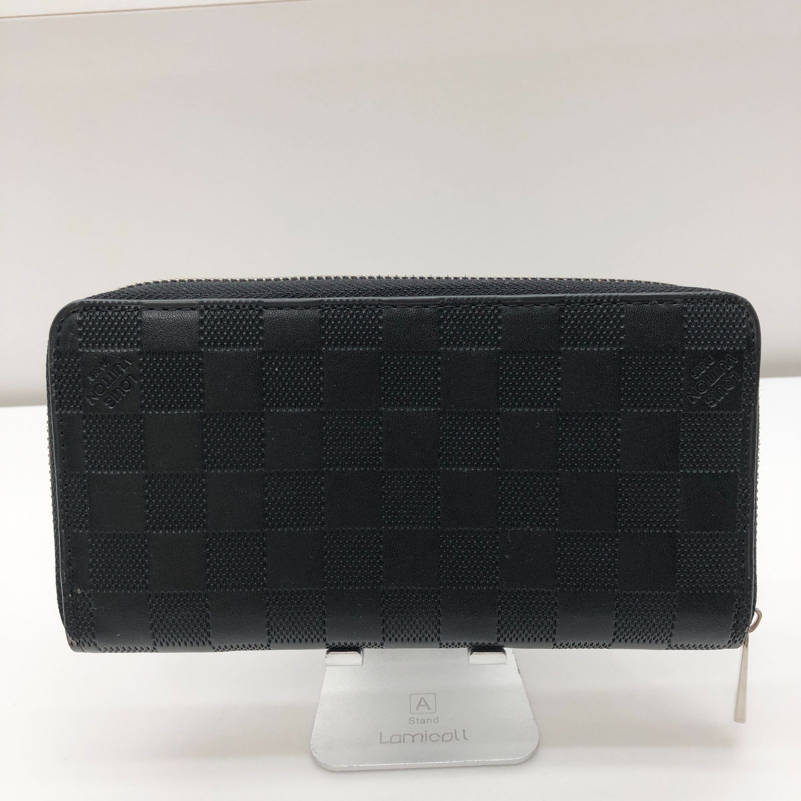 LOUIS VUITTON 長財布 ブラック レザー ダミエ ルイヴィトン SGMT26