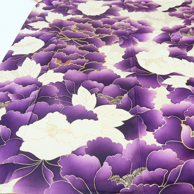 百華❀Y4275◇小田急謹製 金駒刺繍 正絹 牡丹 振袖 着物 単品 - メルカリ