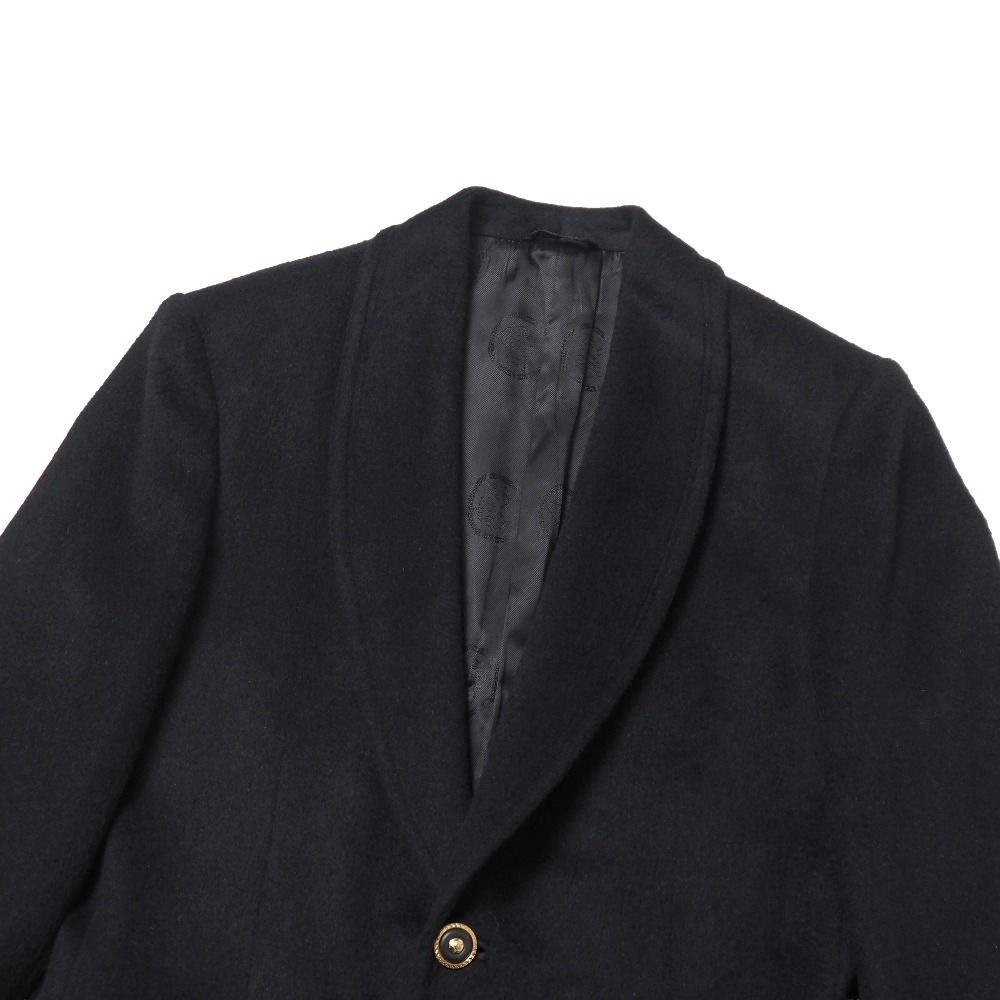 VERSACE チェスターコート 46サイズ ウール イタリア製 ブラック VERSACE チェスターコート 46サイズ ウール イタリア製 ブラック