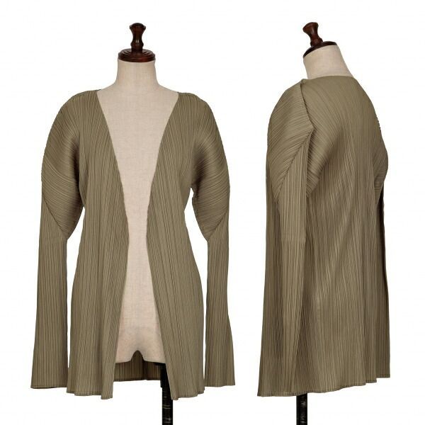 プリーツプリーズPLEATS PLEASE プリーツボタンレスカーディガン
