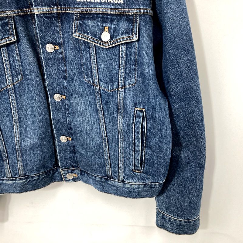 BALENCIAGA バックロゴデニムジャケット Gジャン ブルゾン オーバー