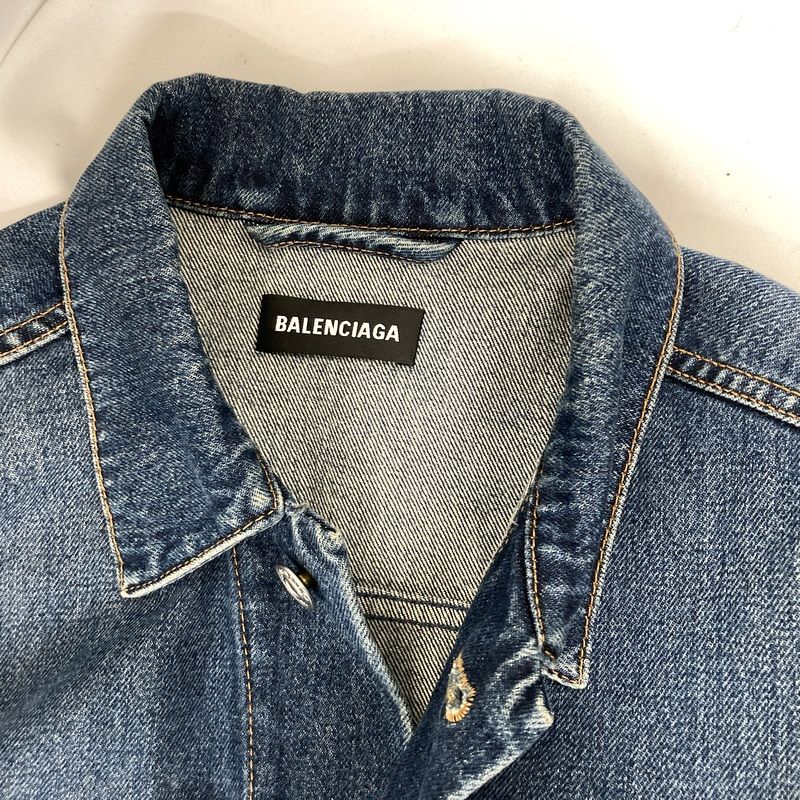 Justy様ご依頼★バレンシアガ オーバーサイズバックロゴデニムジャケット BALENCIAGA バックロゴデニムジャケット Gジャン ブルゾン オーバー
