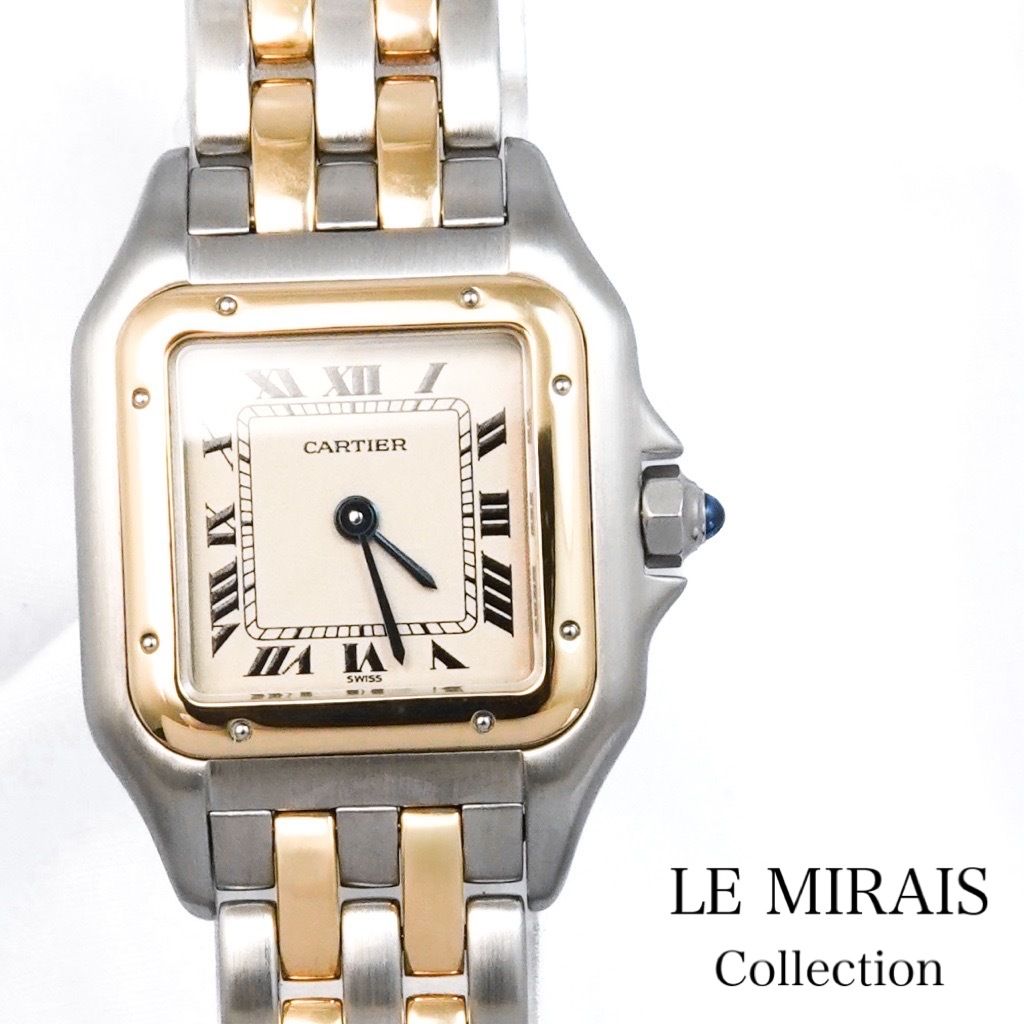 【OH済】カルティエ パンテール SM コンビ 2ロウ K18×SS K18×SS レディース 腕時計 CARTIER 時計