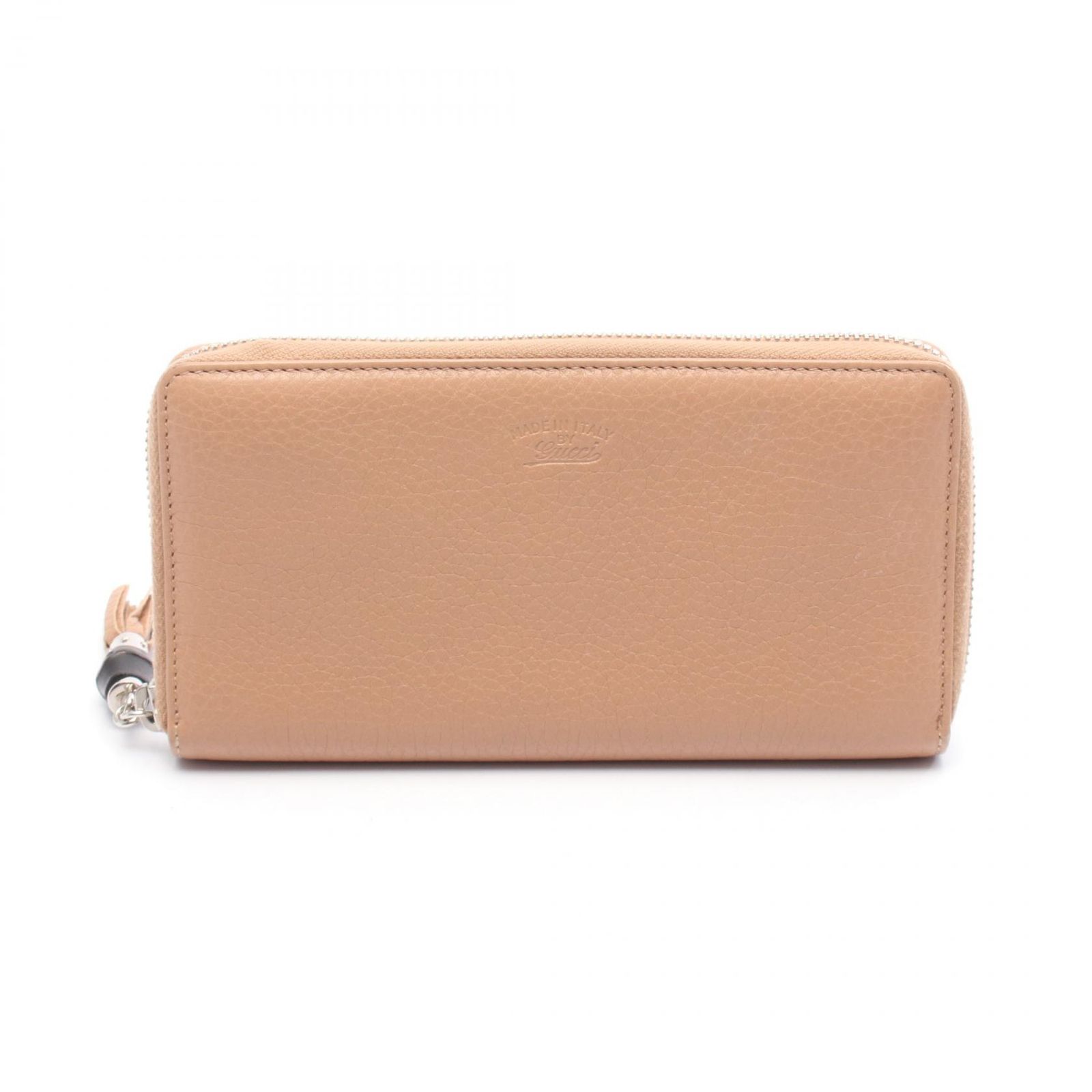 グッチ GUCCI ラウンド長財布 バンブー 307984 ベージュ レザー 