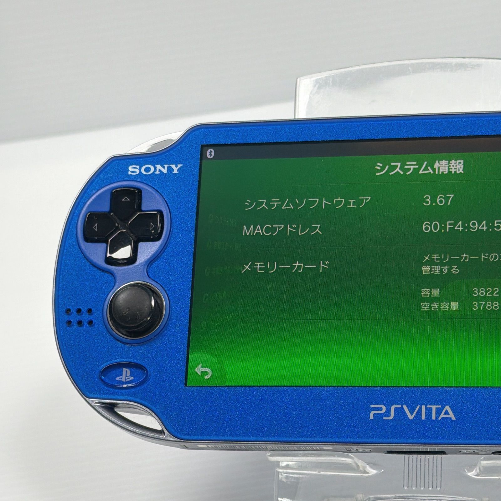 PSVITA PCH 1000 サファイアブルー 4GBメモリーカード付き 外装美品 訳