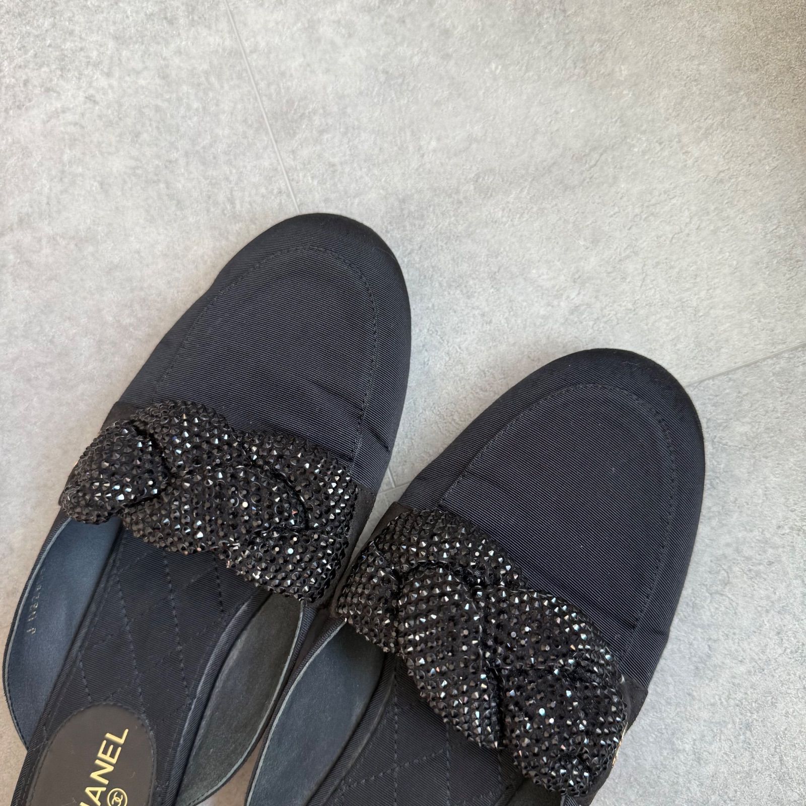 CHANEL シャネル ココマーク ストーン サンダル フラットシューズ