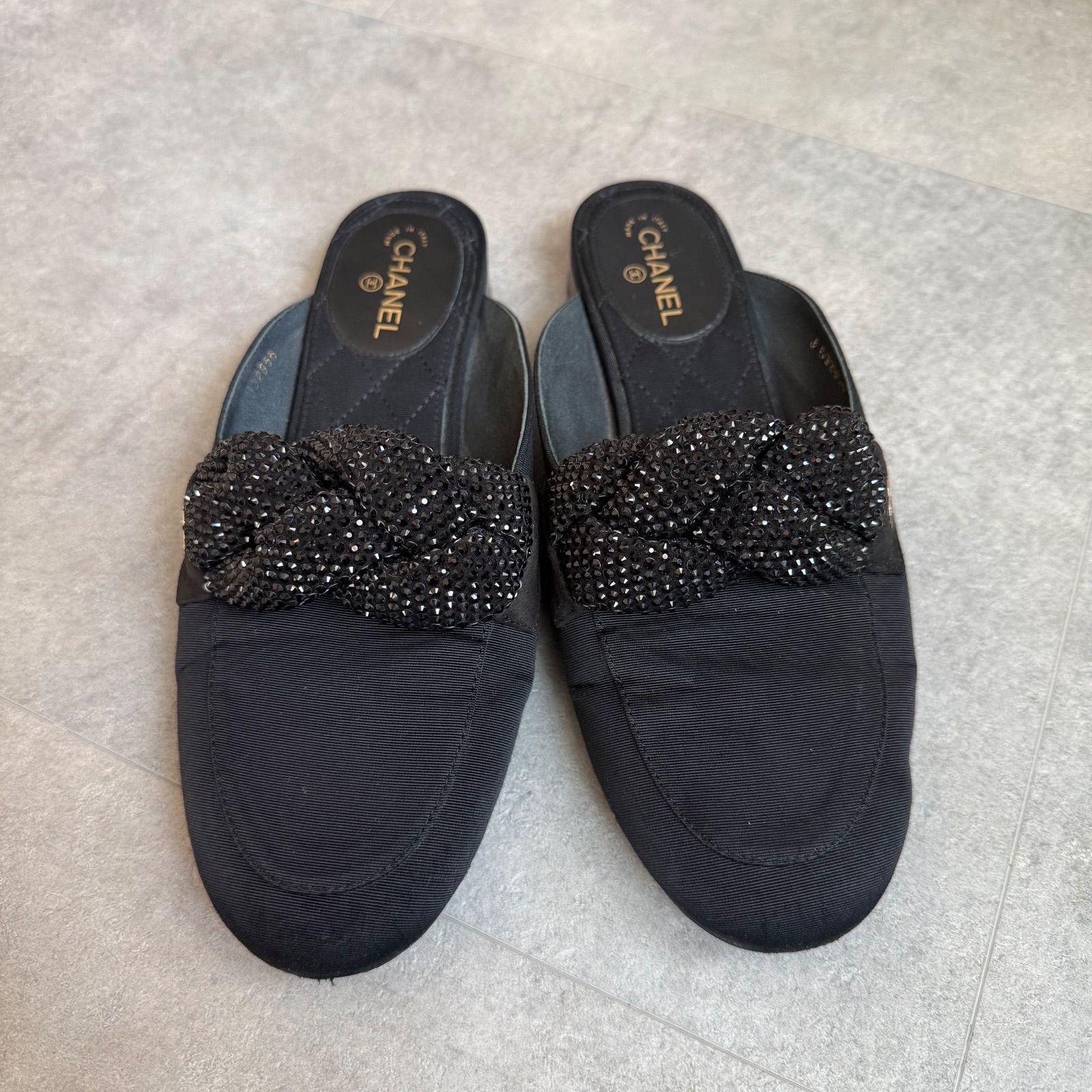 CHANEL シャネル　ミュール　ラメ&ココマーク　38 CHANEL シャネルミュールラメ&ココマーク38