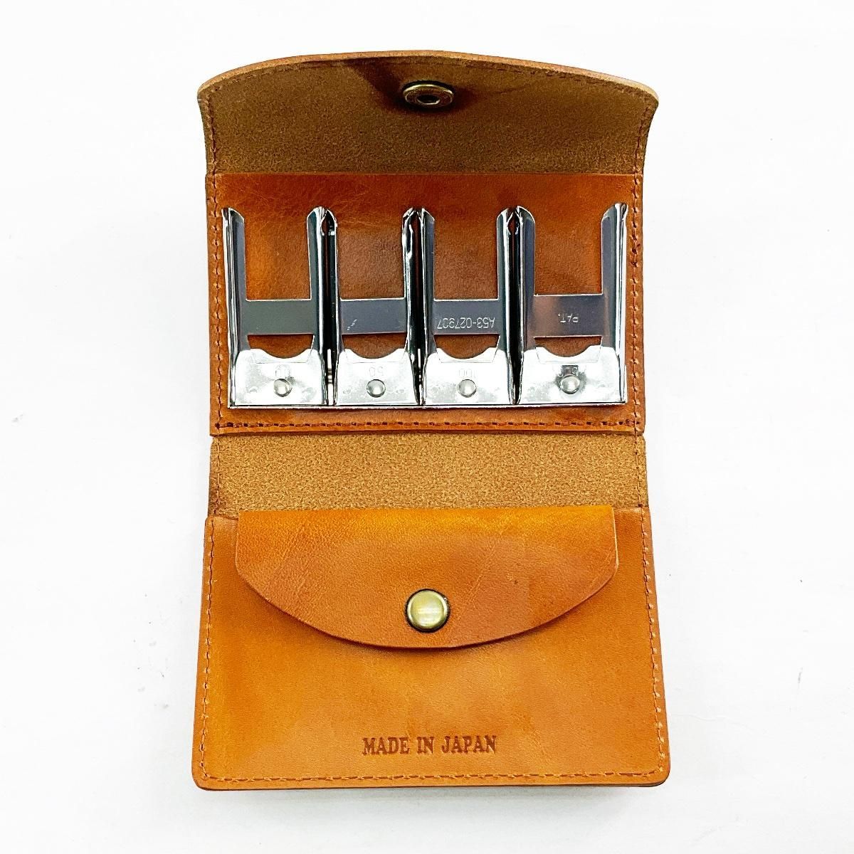 牛革 コインケース 小銭入れ 三つ折財布 日本製 コインキャッチャー レンガ