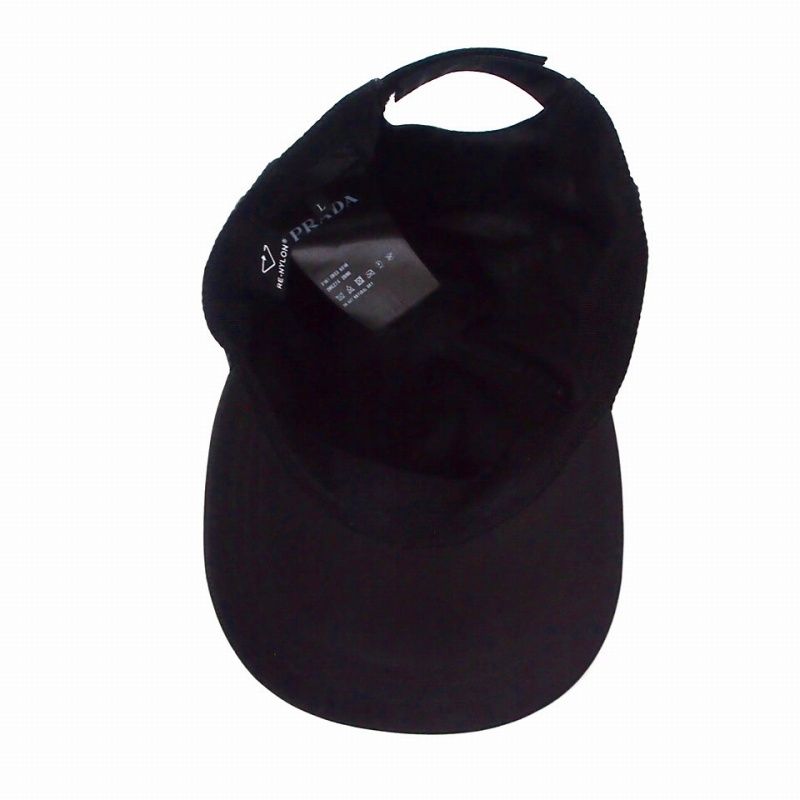 プラダ PRADA ロゴ ナイロンキャップ 帽子 L ブラック 黒 - メルカリ