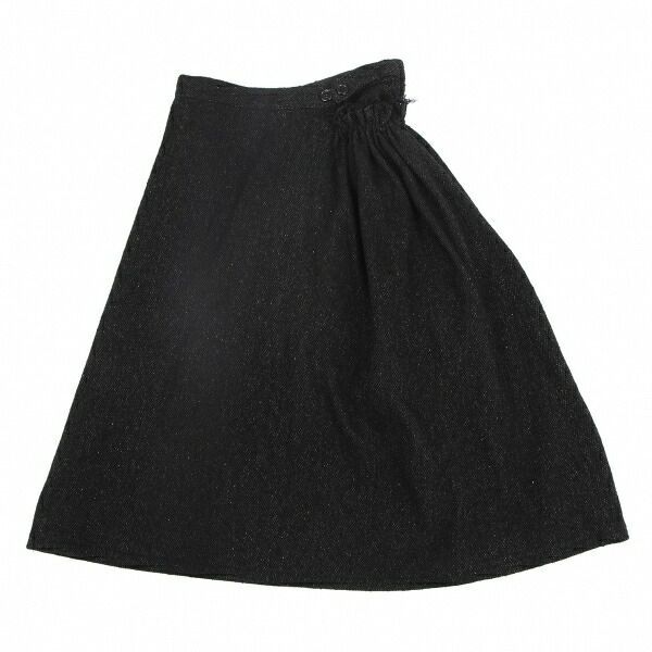 ヨウジヤマモト ノアールYohji Yamamoto NOIR ウールシルクギャザー