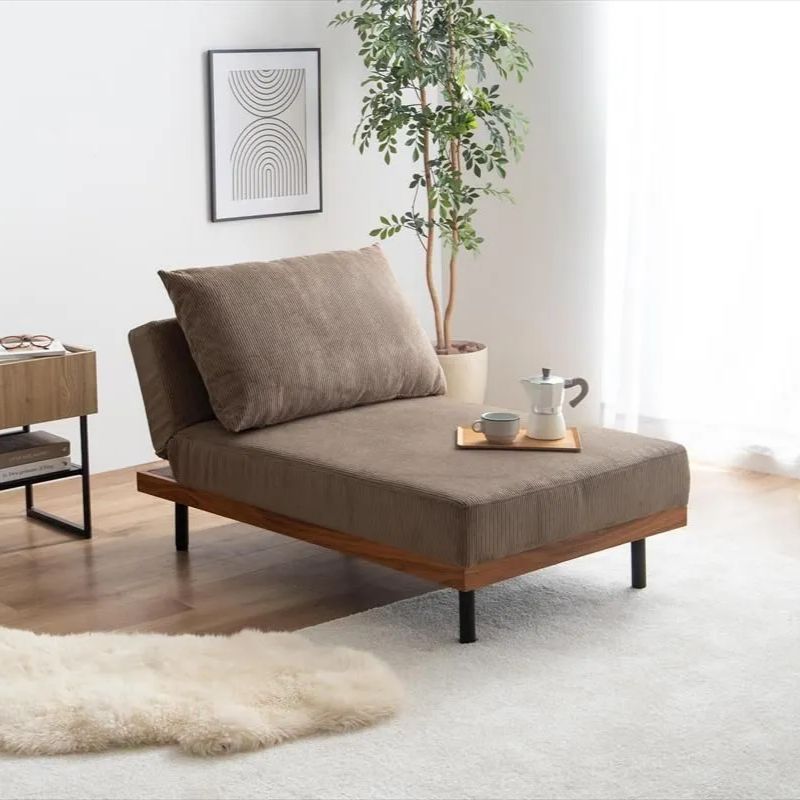 1人掛 リクライニング コーデュロイ カウチソファ ［幅70cm］　　　　ソファ カウチ スリム 1人暮らし ワンルーム