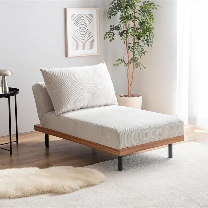 1人掛 リクライニング コーデュロイ カウチソファ ［幅70cm］　　　　ソファ カウチ スリム 1人暮らし ワンルーム