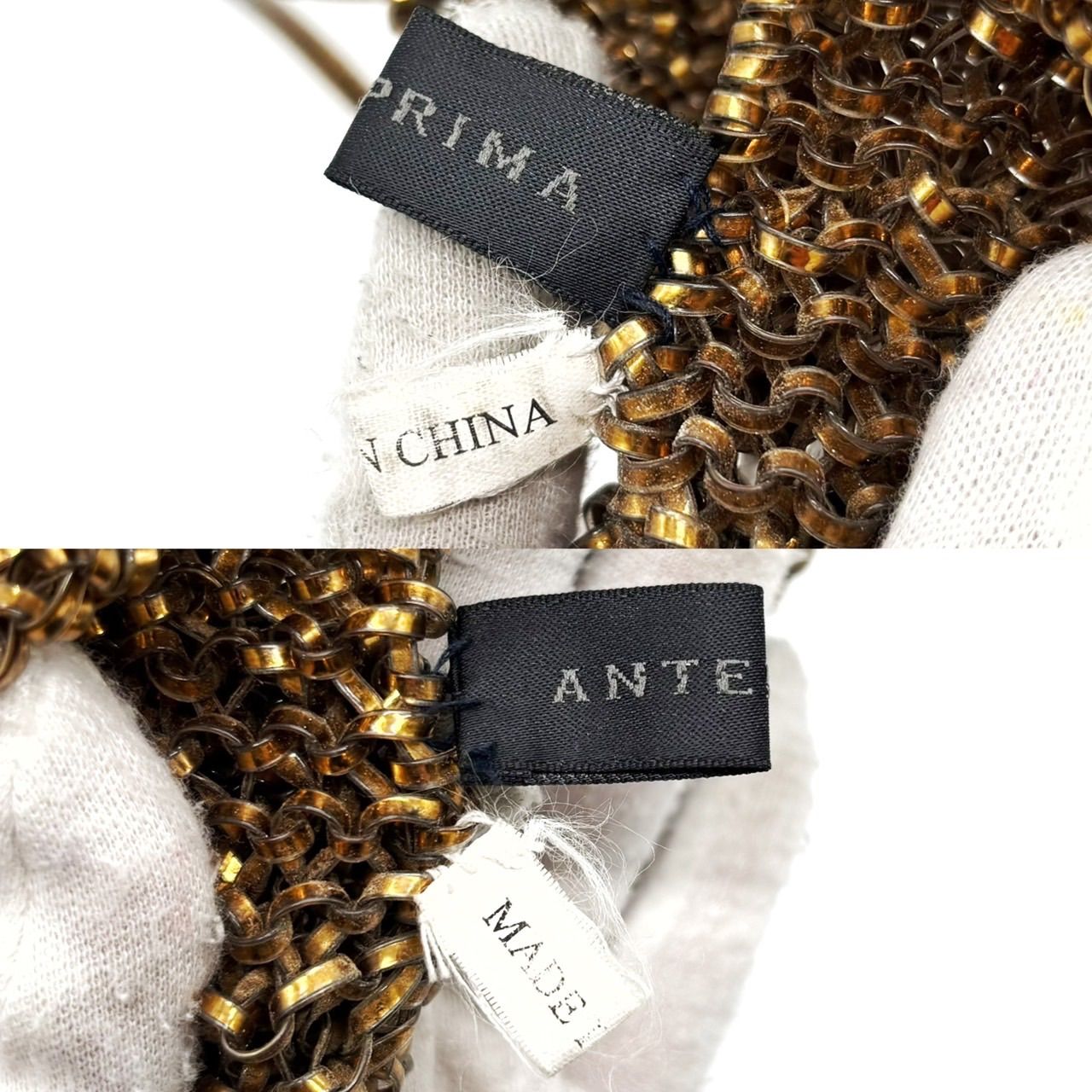 良品】 ANTEPRIMA アンテプリマ ワイヤーバッグ ハンドバッグ ブロンズ 