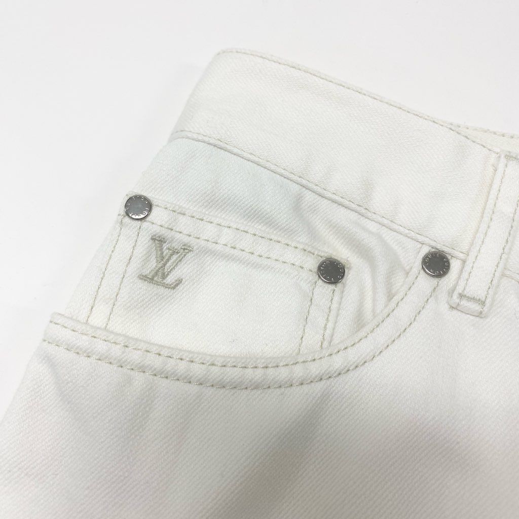 ルイヴィトン　白デニムパンツジーンズ　サイズ33 ルイヴィトン 白デニムパンツジーンズ サイズ33 【公式通販】