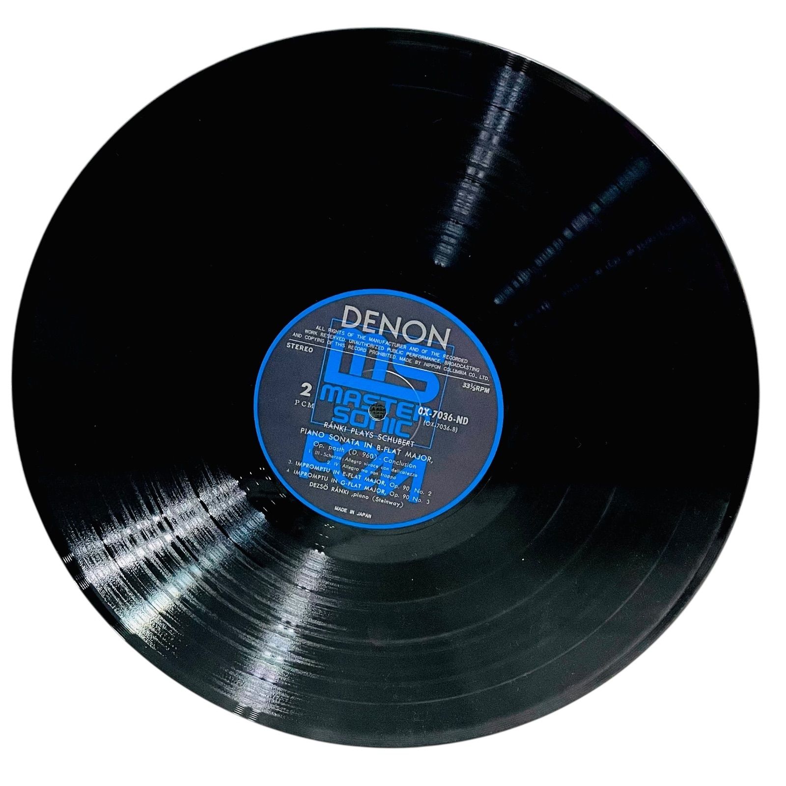 F12276 レコード PCM録音 ラーンキ シューベルトを弾く！ OX-7036-ND