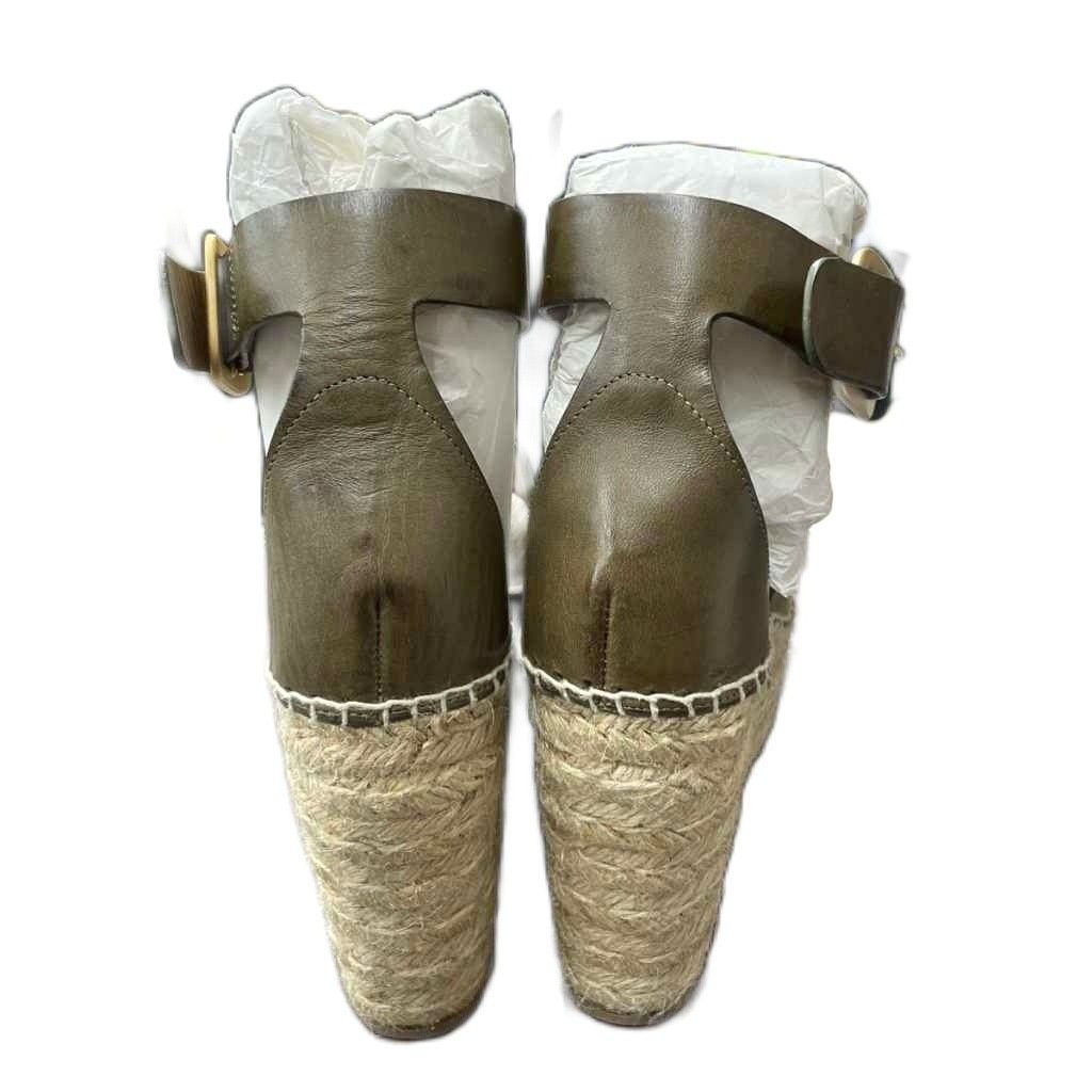 クロエ CHLOE ウェッジソールサンダル オープントゥ スエード