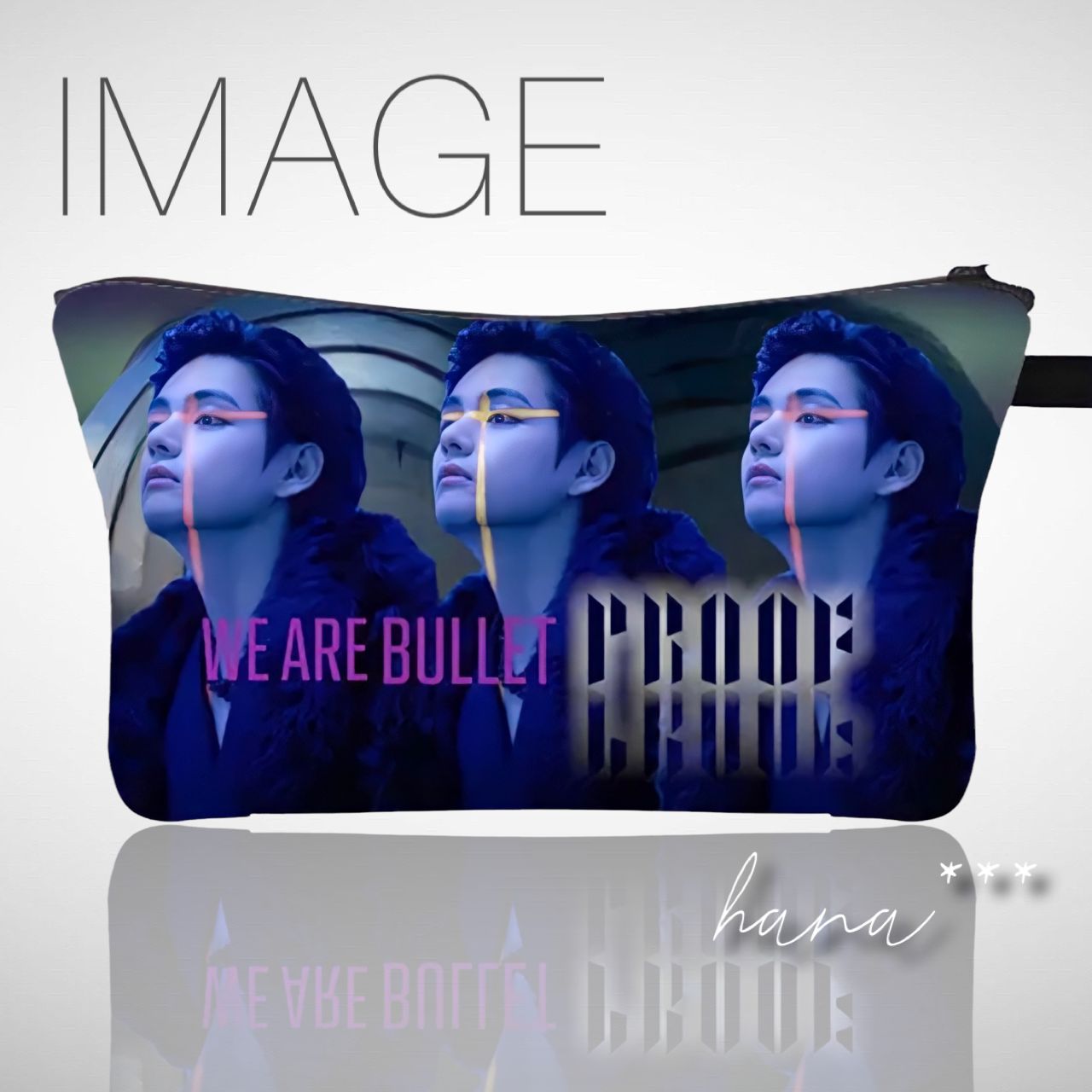 BTS テテ V ポーチ 両面プリント マチあり - メルカリ