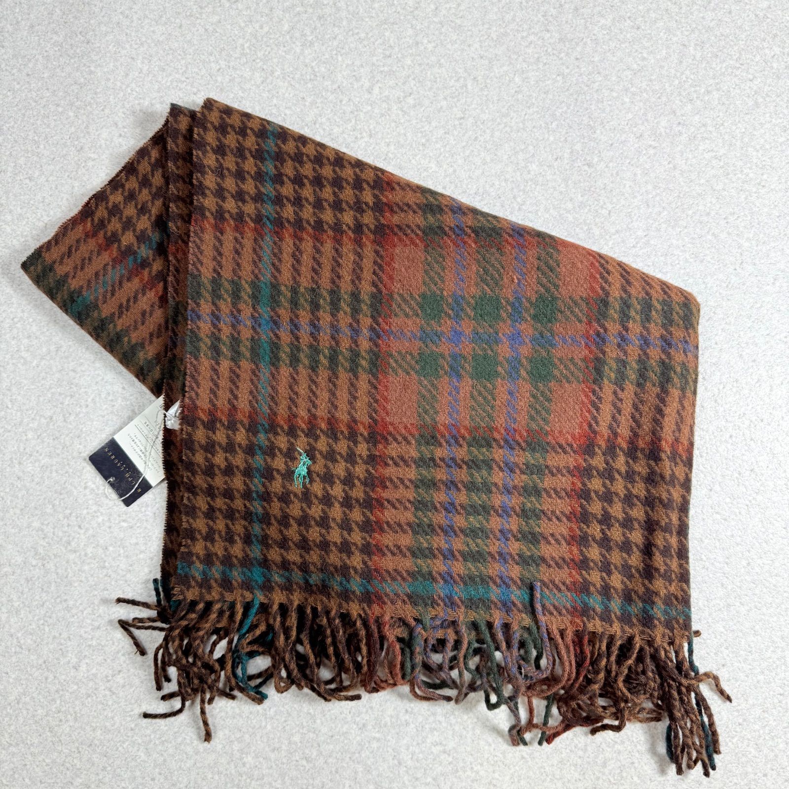 新品未使用 RALPH LAUREN ラルフローレン ウール100% 膝掛け