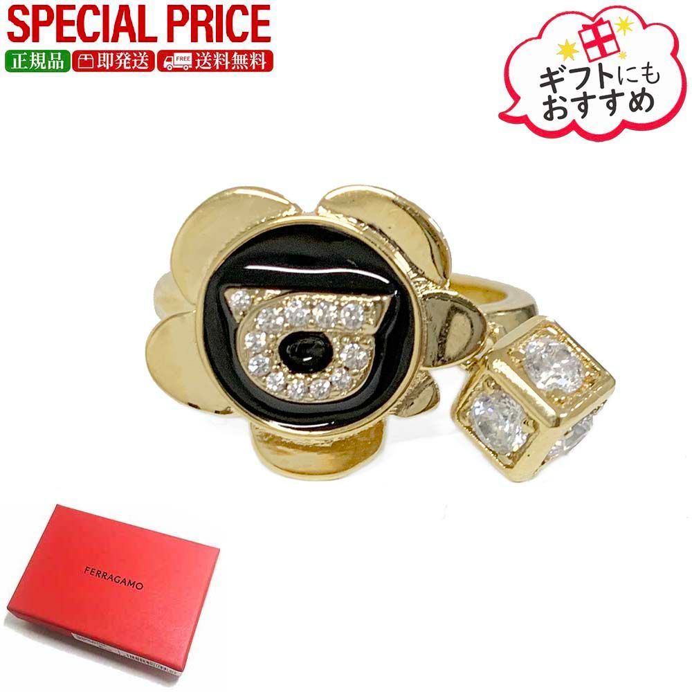 新品 FERRAGAMO フェラガモ 76 0947 ガンチーニ チャームリング 指輪