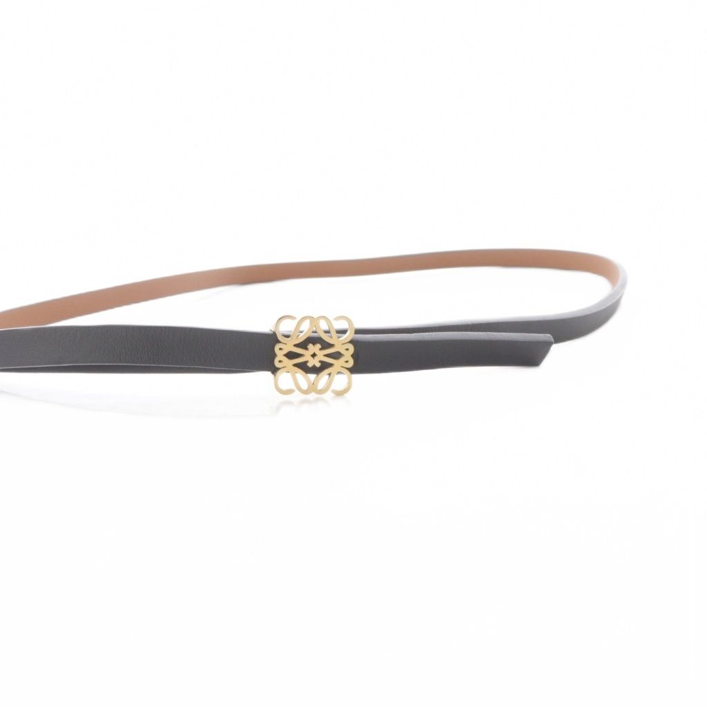 【美品】LOEWE ロエベ ツイスト アナグラム 3連 レザー ブレスレット LOEWE（ロエベ） ブレスレット TWIST BANGLE ツイスト バングル