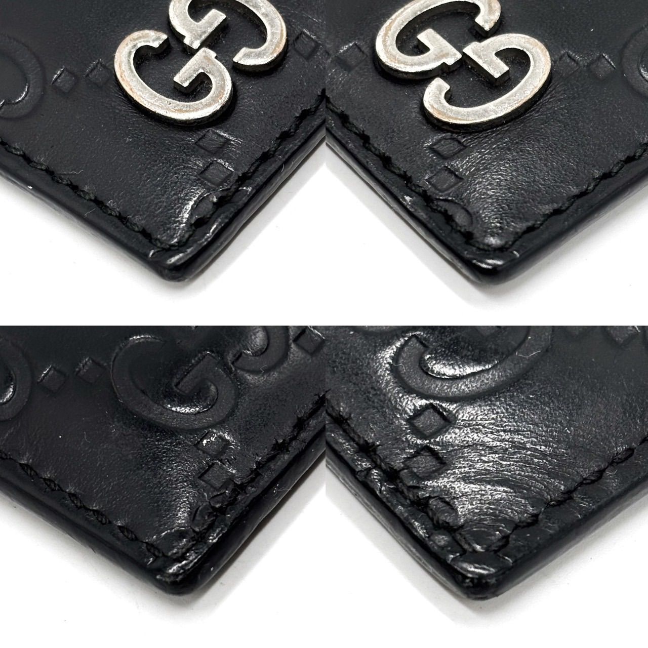 ✨良品✨ GUCCI グッチ GG柄 シマレザー マーモント キーケース