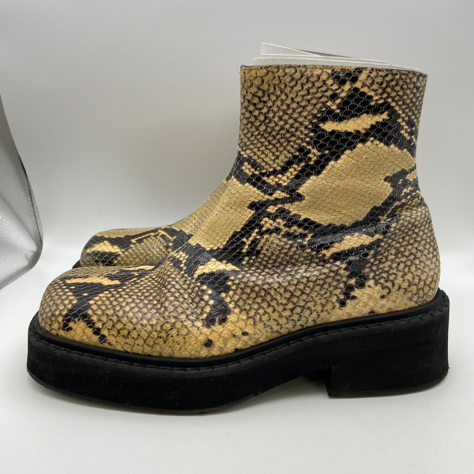 MARNI マルニ サイドジップブーツ パイソン柄 40サイズ イタリア製