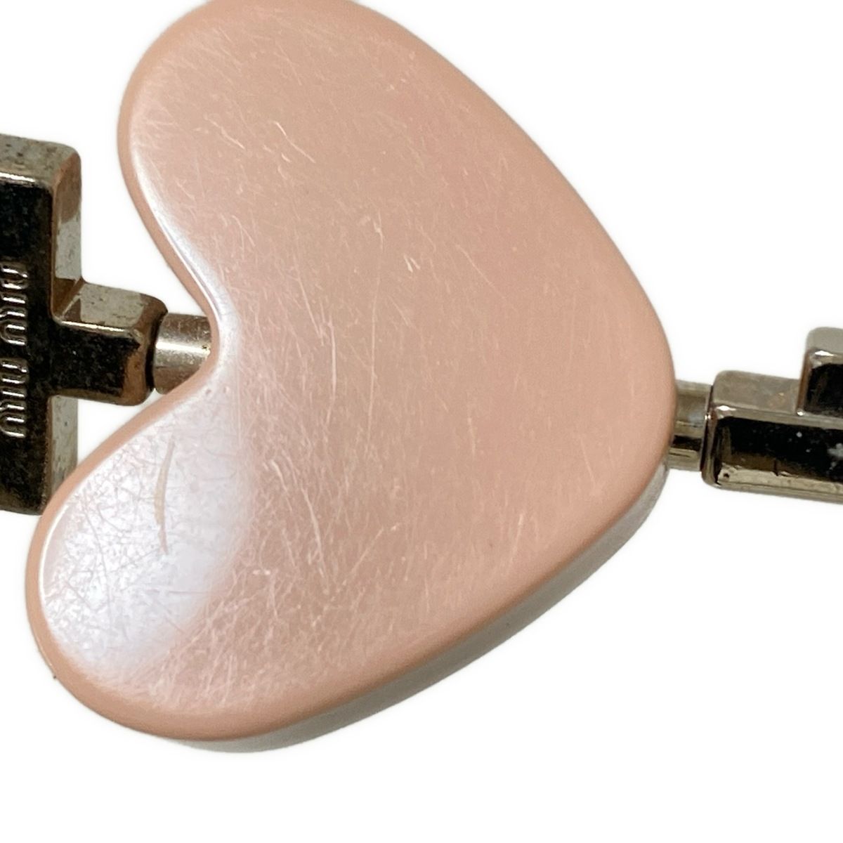 【未使用保管品】ミュウミュウ ハート ルビー キーホルダー ロゴ 鍵 レッド ミュウミュウ きらきらクリスタルビジューキーホルダー ハート ピンク