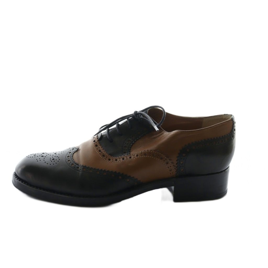 サルトル SARTORE ウィングチップ ドレスシューズ 37 黒 ブラック 茶