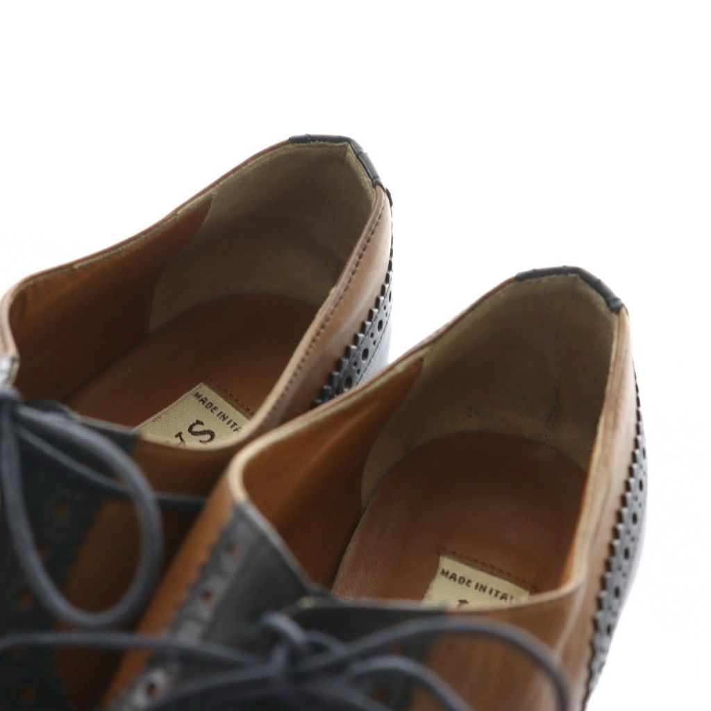 サルトル SARTORE ウィングチップ ドレスシューズ 37 黒 ブラック 茶