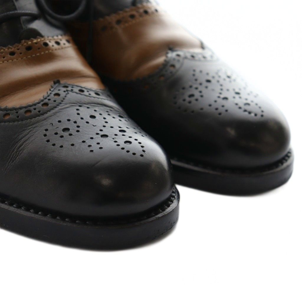 サルトル SARTORE ウィングチップ ドレスシューズ 37 黒 ブラック 茶