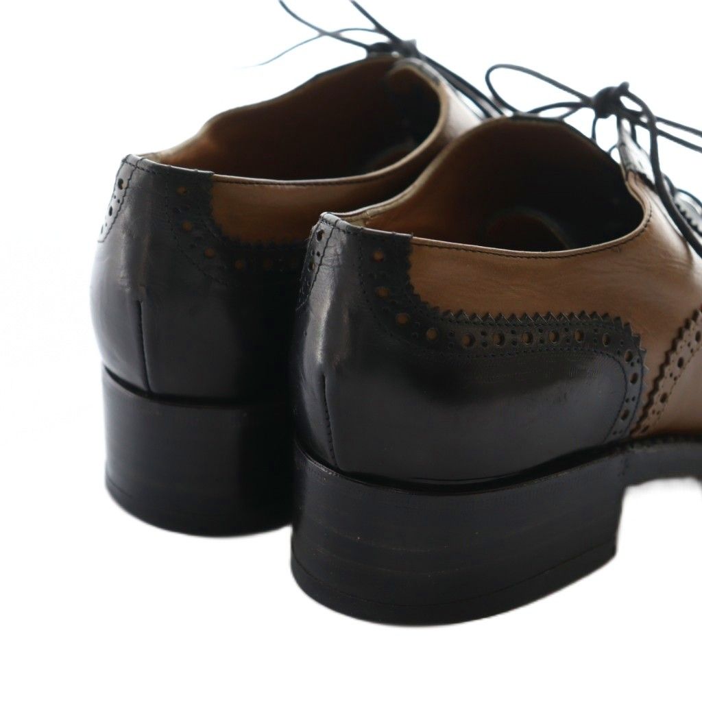 サルトル SARTORE ウィングチップ ドレスシューズ 37 黒 ブラック 茶