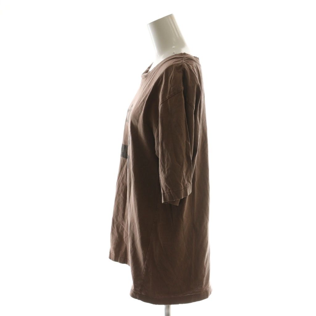 ドゥーズィエムクラス DEUXIEME CLASSE プリントTシャツ ブラウン /AG