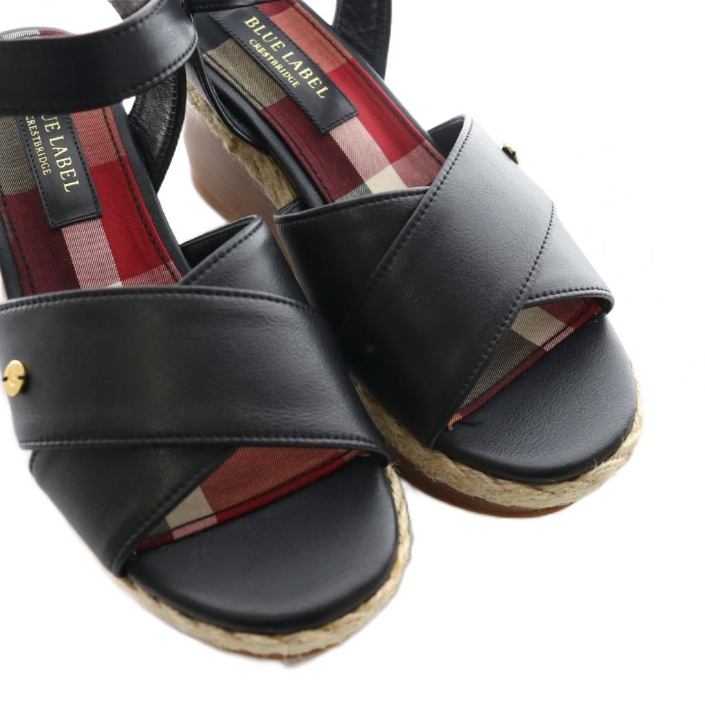 バーバリーブルーレーベル　サンダル　ヒールサンダル ウェッジソール バーバリーブルーレーベル サンダル ヒールサンダル ウェッジソール