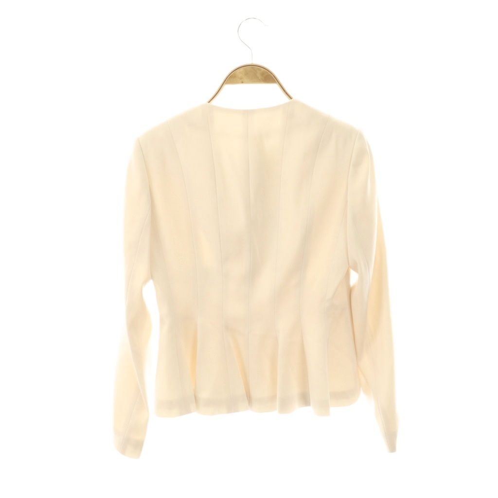 【640】アナイ　トリアセテートサテンフレアジャケット　パールベージュ　38 ANAYI（アナイ）の「トリアセテートサテンフレアジャケット（その他