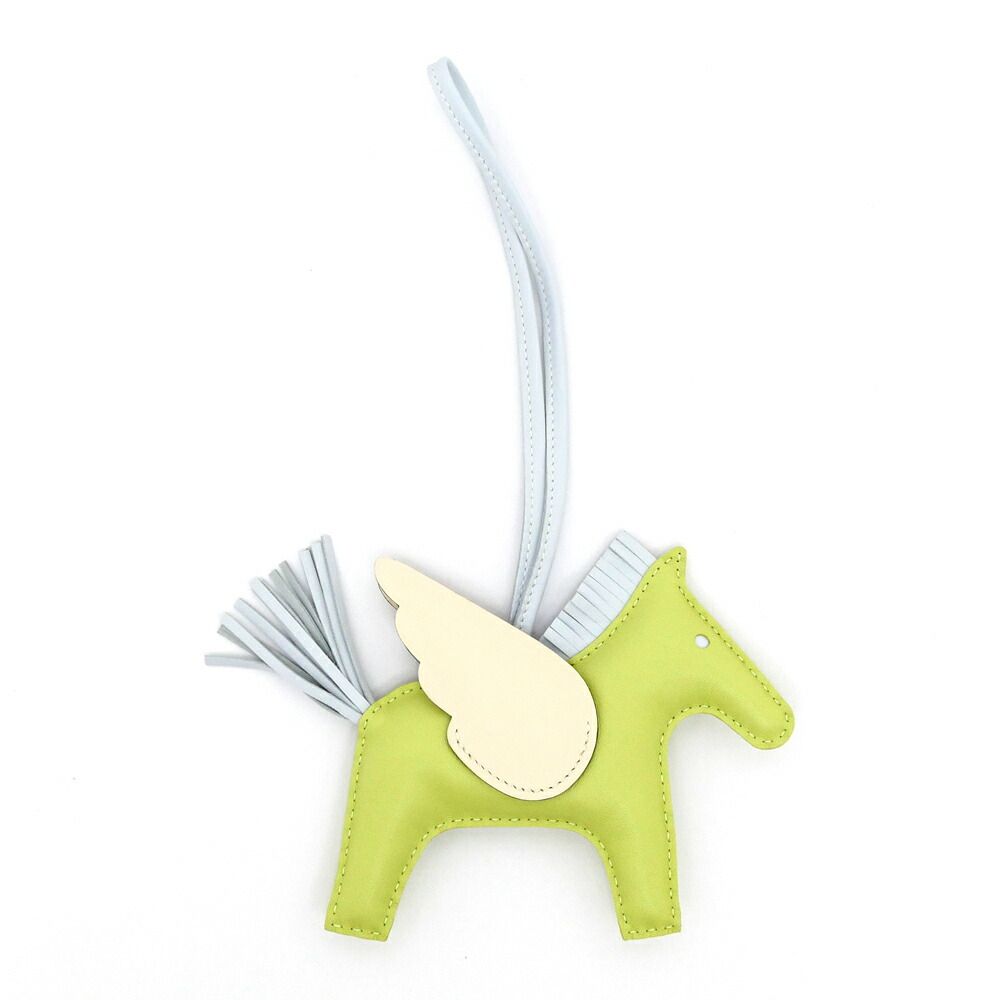 名東】エルメス ペガサスMM ジョーヌブルジョン ナタ ブルーブリュム