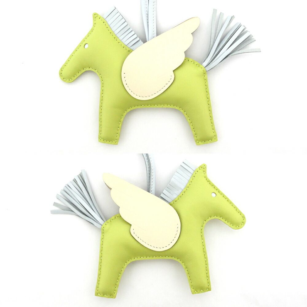 名東】エルメス ペガサスMM ジョーヌブルジョン ナタ ブルーブリュム