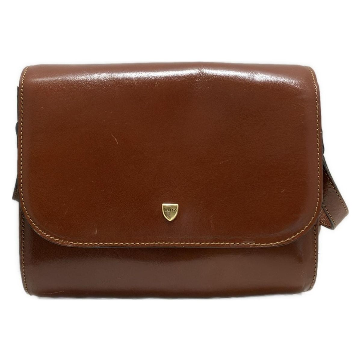 BALLY(バリー) ショルダーバッグ - ダークブラウン レザー - メルカリ