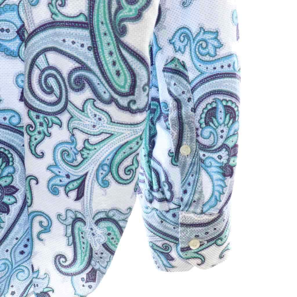 エトロ ETRO ペイズリー柄 シャツ 長袖 44 ホワイト マルチカラー /ES
