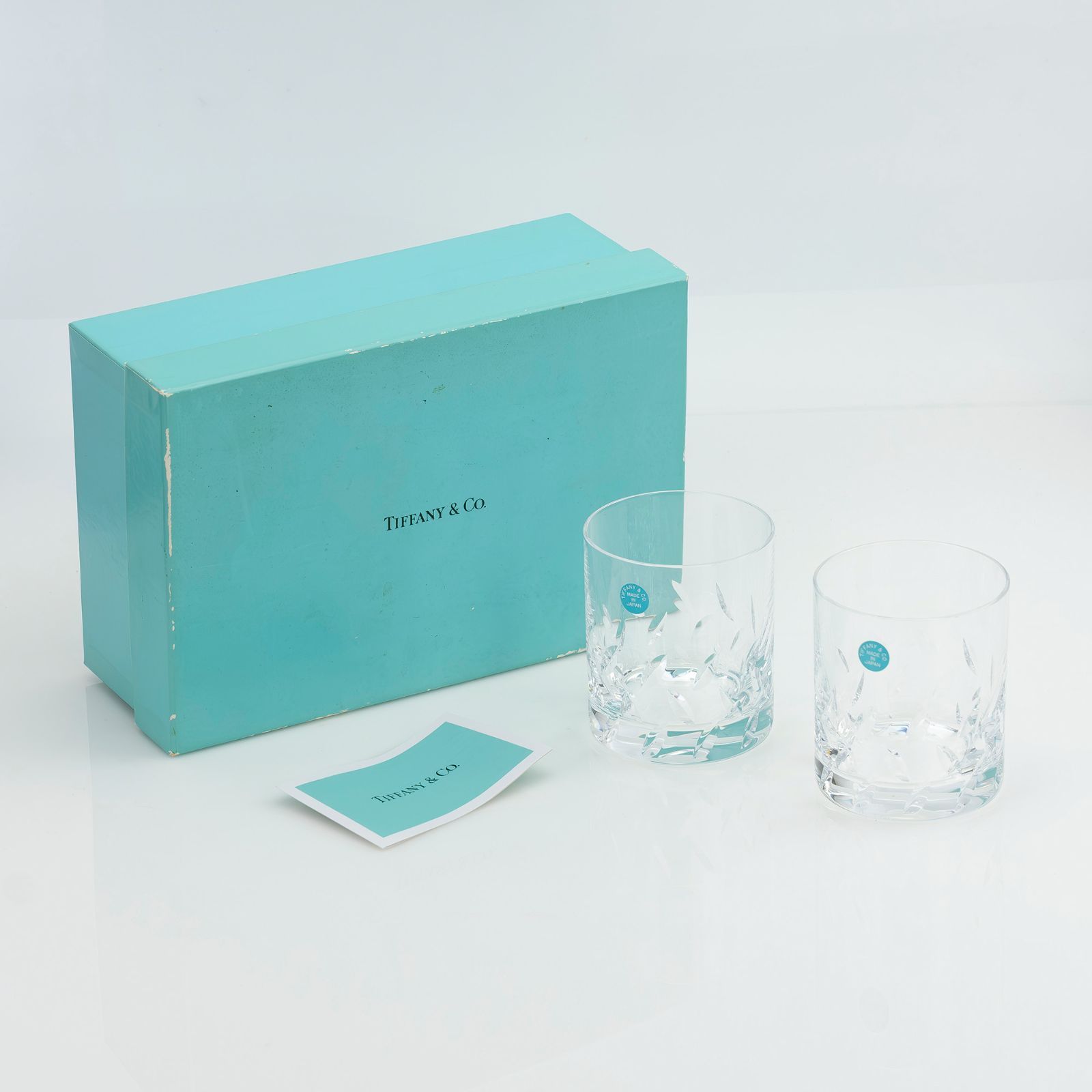 ティファニー TIFFANY＆Co. ロックグラス ペア 日本製 クリスタル