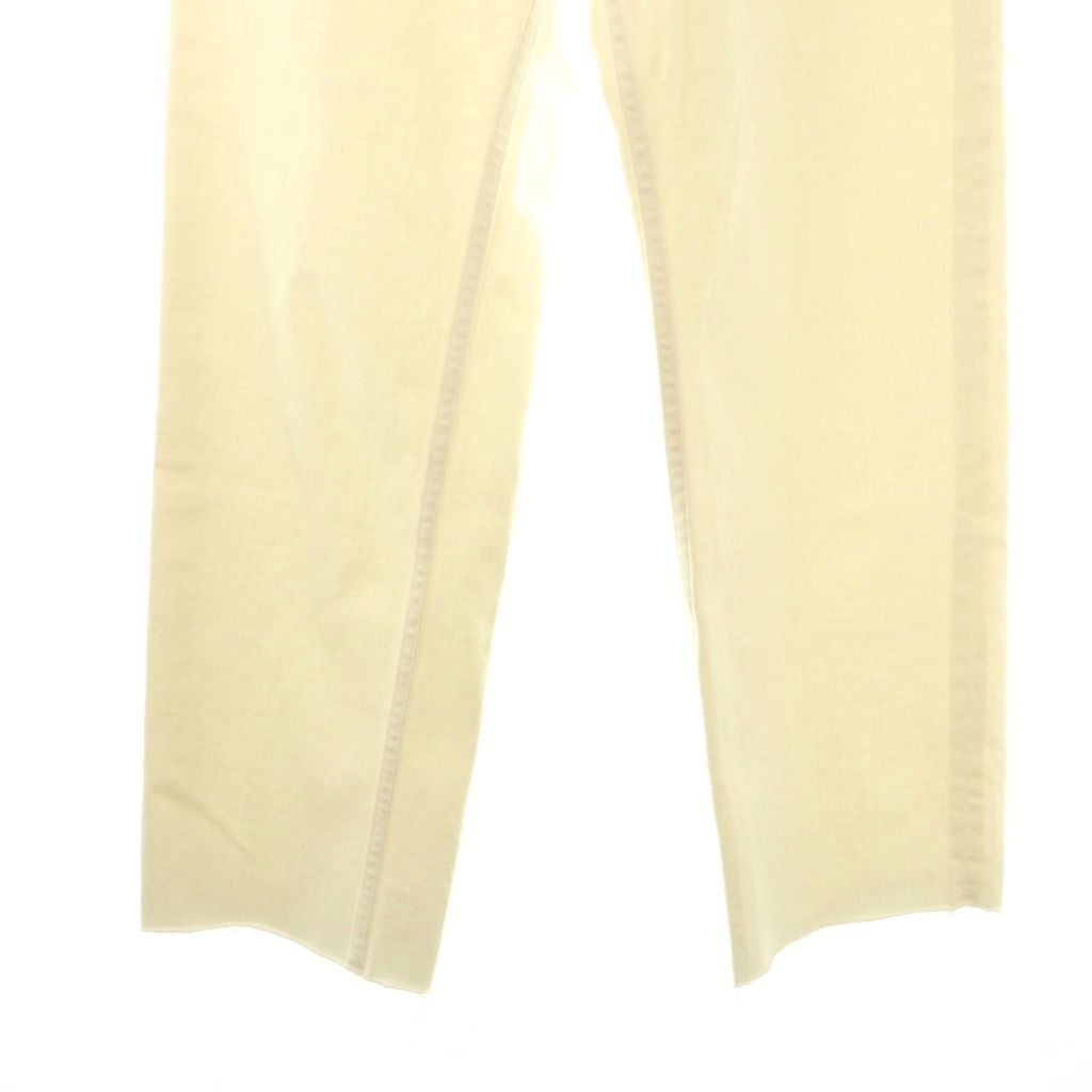 ヤヌーク YANUK 別注 LEA ストレートホワイトデニムカットオフパンツ