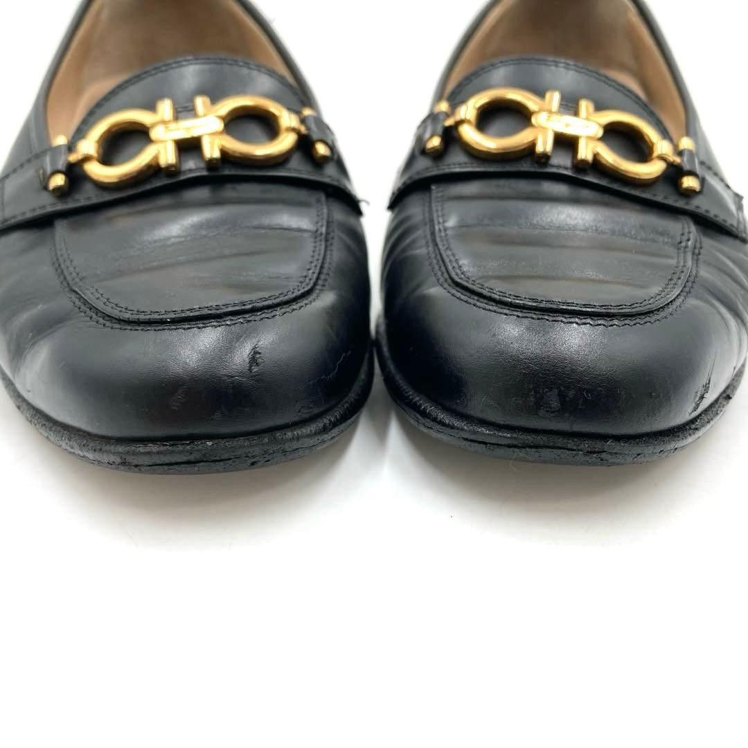 ⭐️未使用⭐️ サルヴァトーレフェラガモ　ガンチーニ　フラットパンプス　ブラック Salvatore Ferragamo - 美品 サルヴァトーレ フェラガモ Salvatore