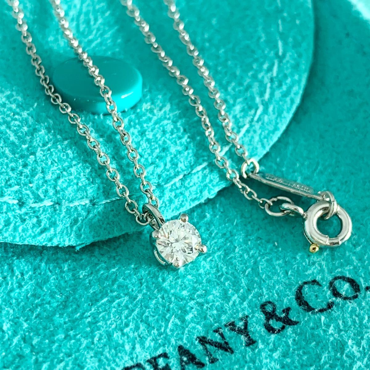 ティファニー 0.25ct ソリティア ダイヤモンド ネックレス XW13e 