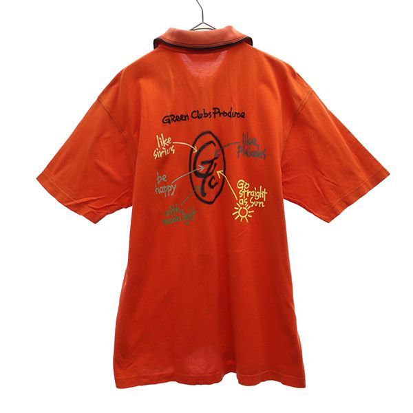 GREENCLUBS グリーンクラブ ロゴ刺繍 半袖 ハーフジップ ポロシャツ 4