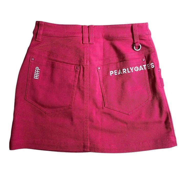 PEARLY GATES パーリーゲイツ ゴルフ コットン混 カルゼ ロゴ刺繍 無地